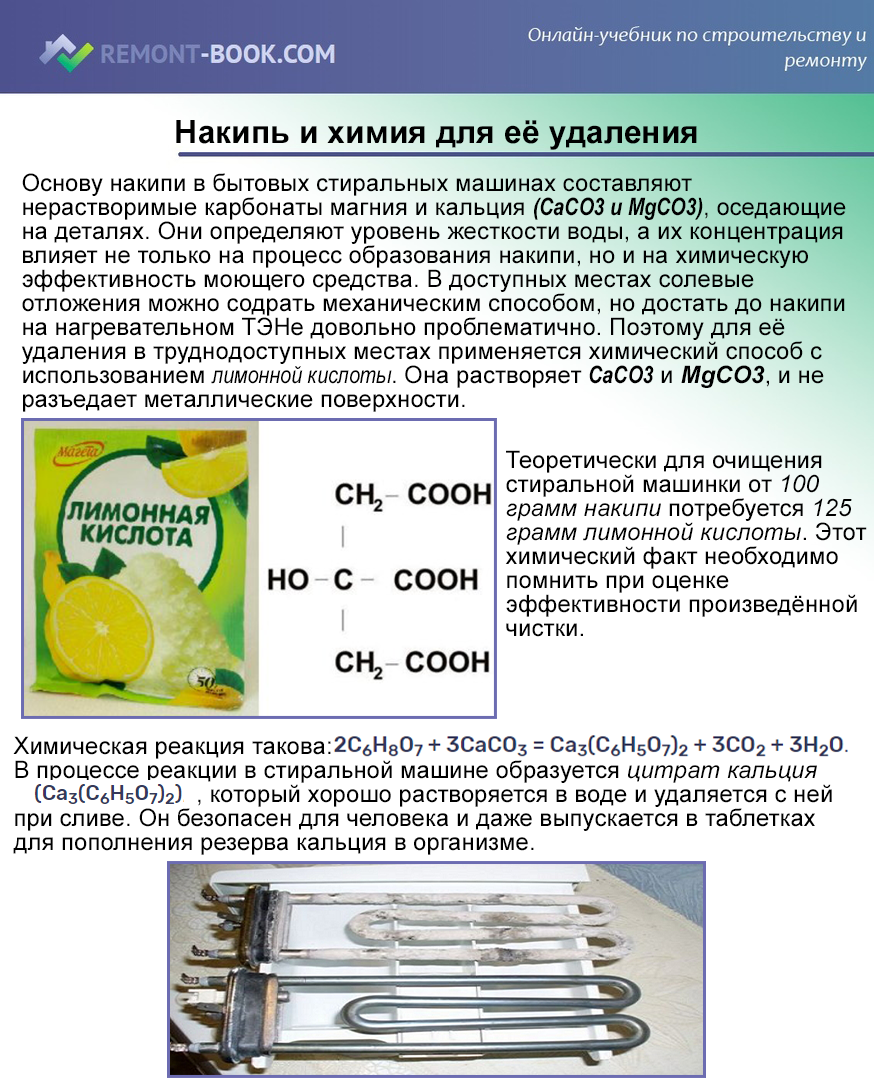 Как почистить стиральную машину лимонной кислотой: отзывы