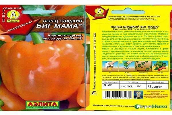 Перец биг мама: описание сорта, его преимущества и недостатки, особенности агротехники и отзывы дачников