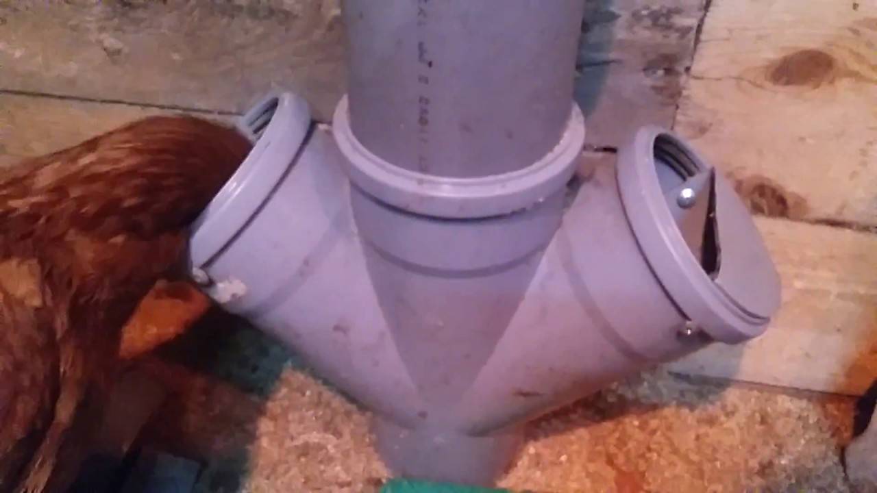 Кормушка для кур из канализационной трубы: видео
