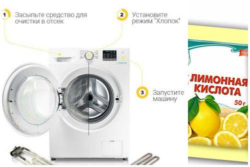Как почистить стиральную машину лимонной кислотой от накипи, запаха и плесени в домашних условиях