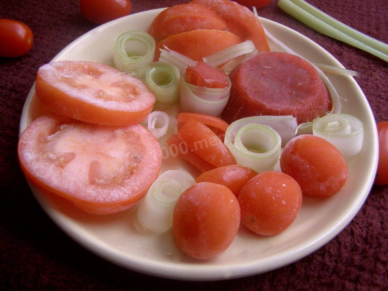 Как замораживать помидоры в морозилке: рецепты заморозки свежих товатов в домашних условиях
